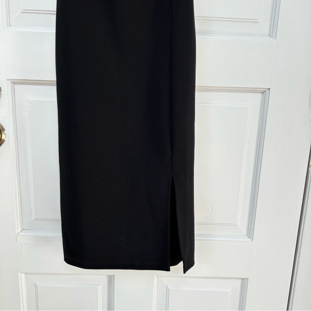 Leith Black Midi Cocktail Dress with Slit - XS - Picture 3 of 5